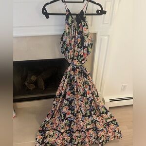 Brand New never worn Something Navy Cut-Out Floral Midi Dress!